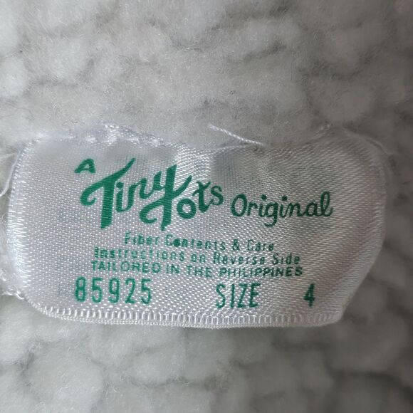 Vintage A Tiny Tots Original Baby Kintted Sky Airplane Sherpa Jacket Size 4T - Picture 3 of 9